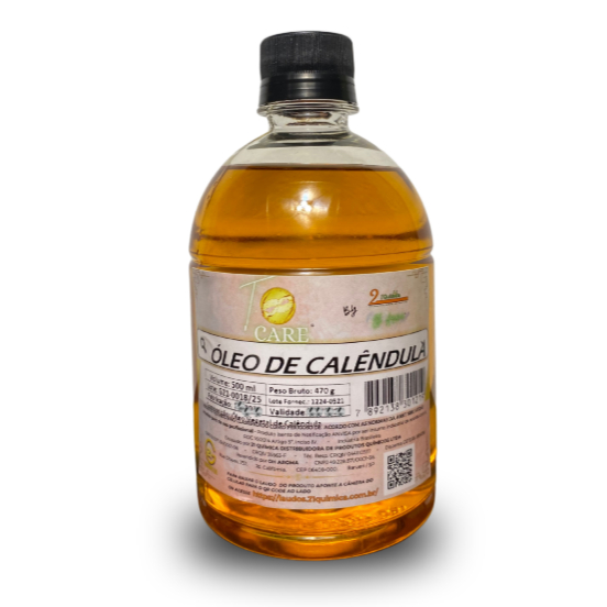 Óleo de Calêndula 500ml Sem Fragrância/Natural 100% Puro C/Válvula