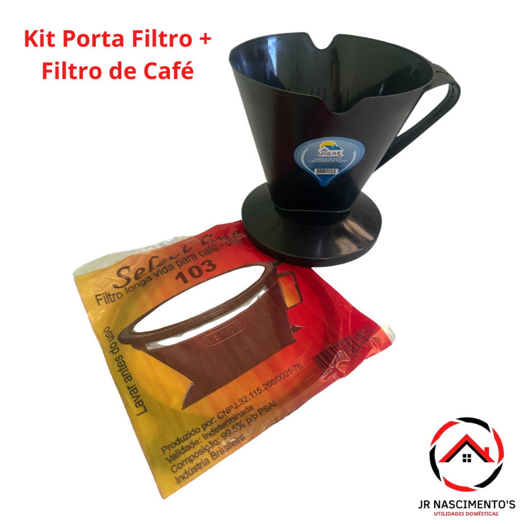 Kit Filtro Permanente 103 e Porta Filtro 103 Coador de Café