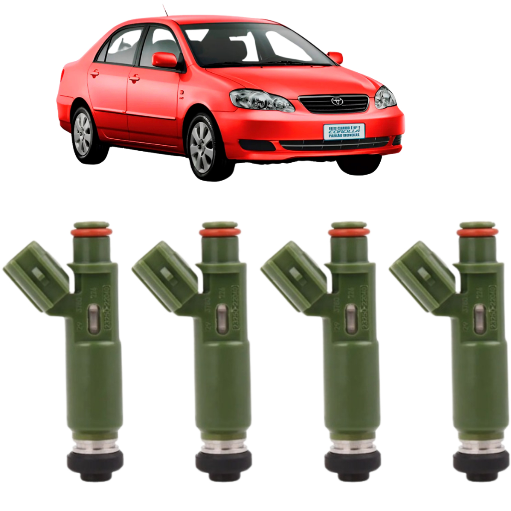 4x Bico Injetor Toyota Corolla Fielder 1.8 16v 2003 2004 2005 2006 2007 2008