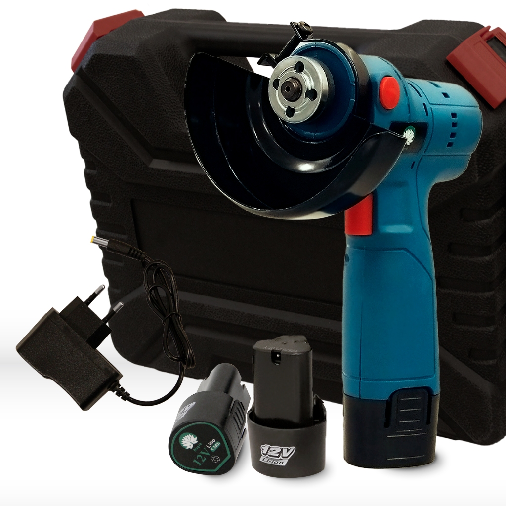Mini Esmerilhadeira Sem Fio Bivolt 110v/220v 2 Baterias 12V Com Maleta