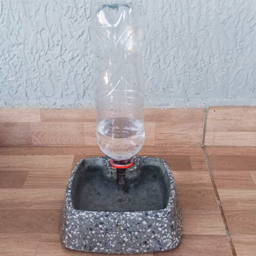 Bebedouro Mosaico Granitina Automático+Garrafá 500ml reciclável Pesado