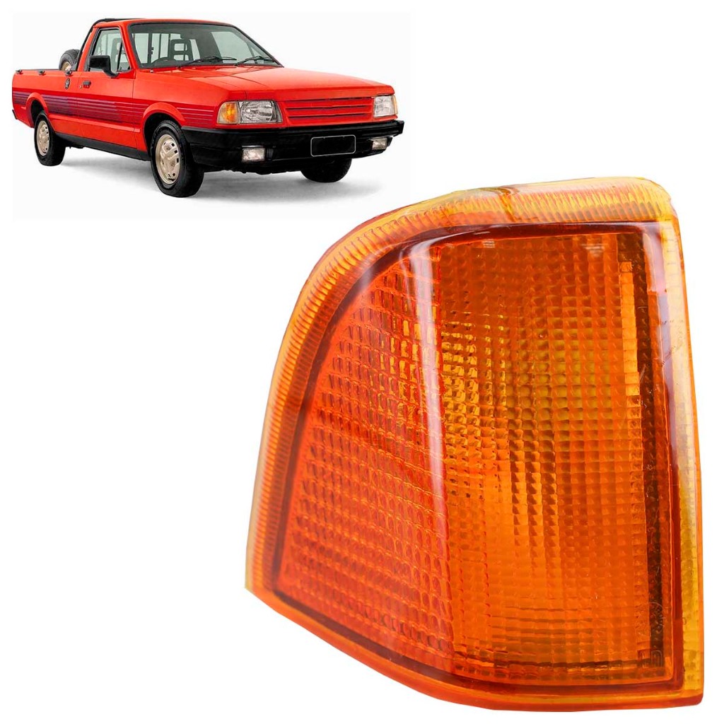 Lanterna Dianteira Pisca Seta Pampa 1985 1986 1987 1988 1989 A 1997 Âmbar Lente Estriada Acrilico - Spare Parts and Accessories for Vehicles