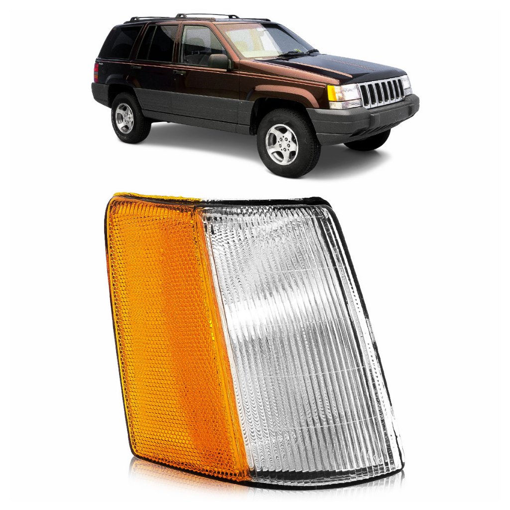 Lanterna Dianteira Pisca Seta Grand Cherokee 1993 1994 1995 1996 1997 1998 Lente Cristal - Spare Parts and Accessories for Vehicles