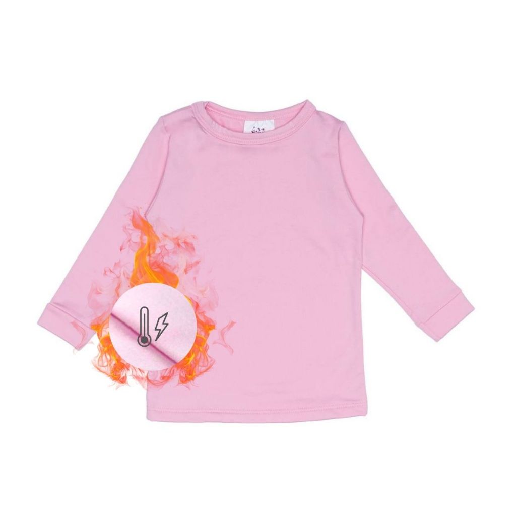 Blusa Segunda Pele Térmica Infantil Peluciado Para O Frio Rosa Quentinha Peluciada Bebê Menino Menina Básica Lisa