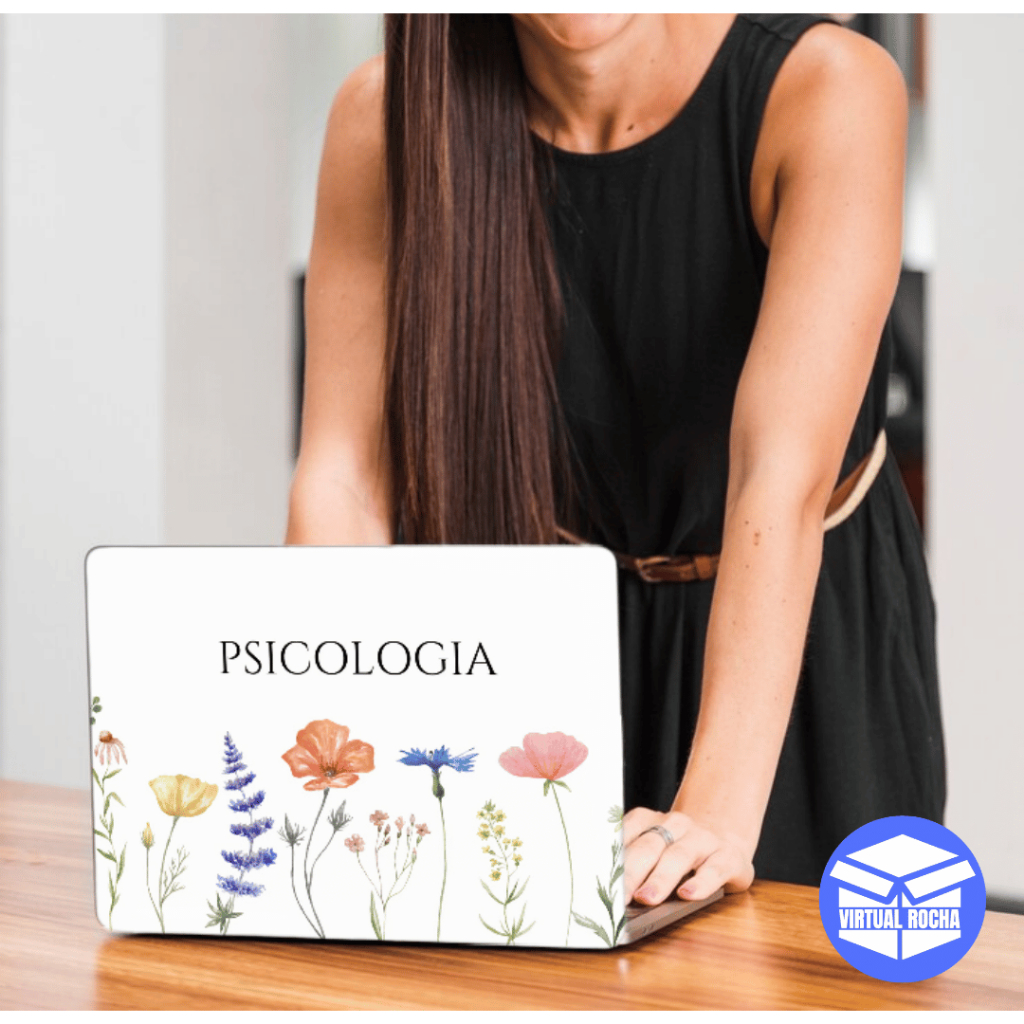 Adesivo Para Notebook Tablet Flores Psicologia Psicológa Escritório Consultório