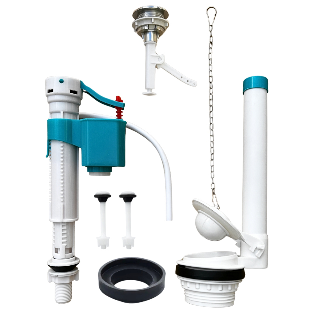 KIT MECANISMO COMPLETO UNIVERSAL DESCARGA SIMPLES CAIXA ACOPLADA COM BOTAO DE ACIONAMENTO SUPERIOR em Oferta na Shopee