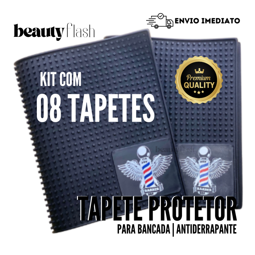Tapete Protetor Bancada Emborrachado Antiderrapante Barbeiro 40x24 cm