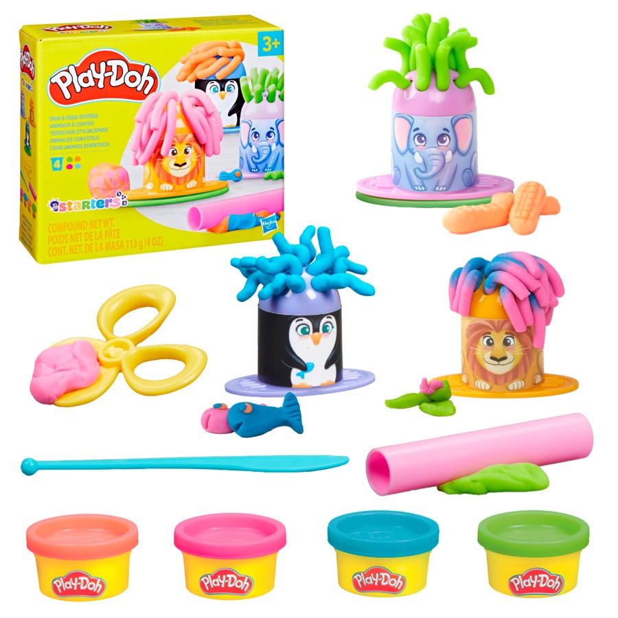 Massinha Play Doh Conjunto Animais Estilosos - Hasbro F8787 em Oferta na Shopee