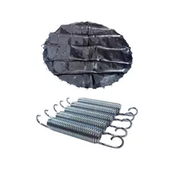 Kits Lona de Salto 2,44m + 42 ou 48 Molas de 14cm Para Cama Elástica Pula Pula - Todos os tamanhos