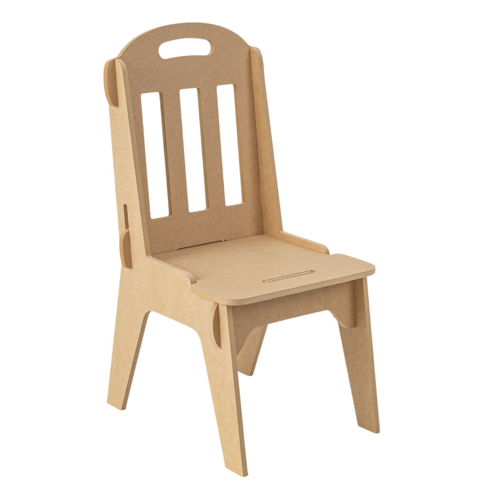 Cadeirinha Infantil Mdf Cru Resistente em Oferta na Shopee