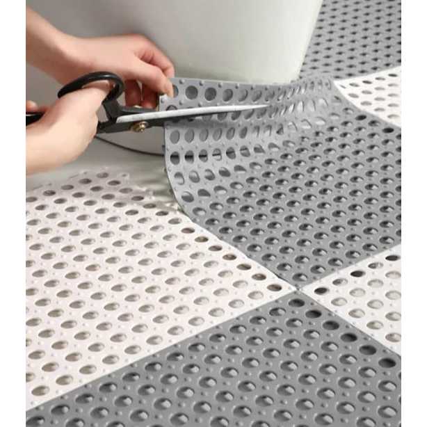 KIT 18 PEÇAS TAPETE MODULAR EMBORRACHADO ANTIDERRAPANTE BOX BANHEIRO SAUNA VESTIARIO 30x30