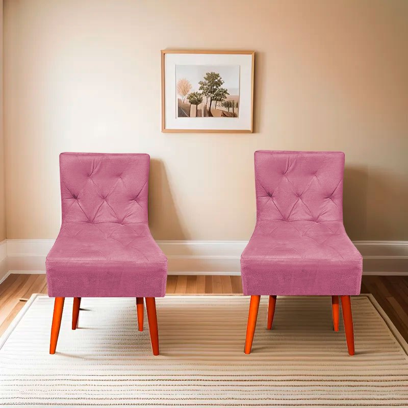 2 Cadeiras Decorativas Para Recpção e Escritório Várias Cores