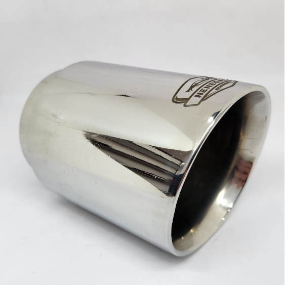 Ponteira Esportiva 3" Chanfrada/Reta Parede Dupla Inox 304, Astra golf polo jetta bmw mercedes audi