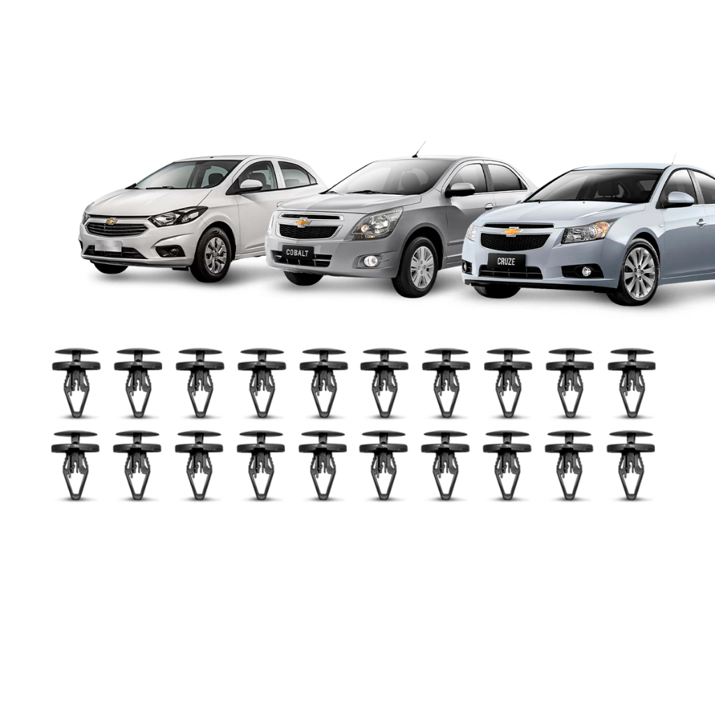Grampos Presilha Reparo Parachoque/Parabarros Diant Onix Prisma Joy Spin Cobalt Cruze Todos Os Anos