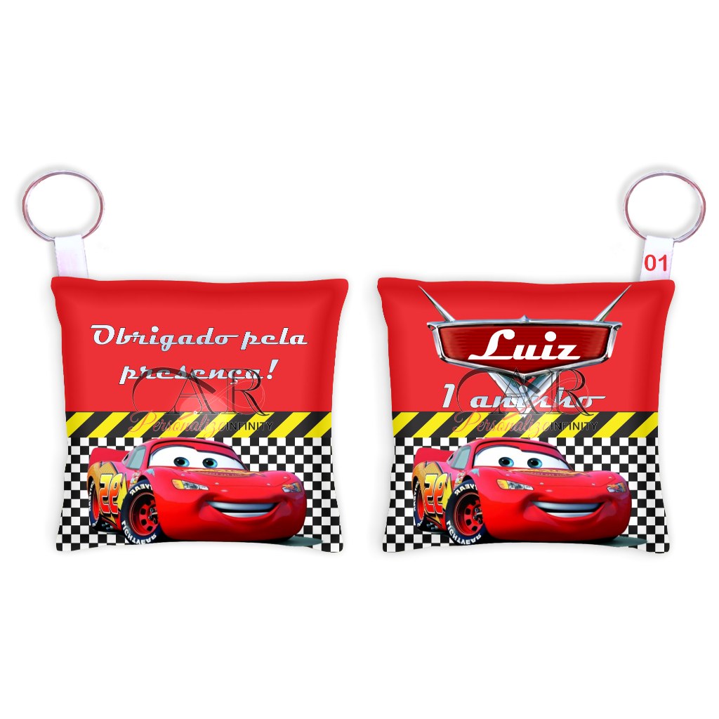 Kit Almochaveiros Lembrancinhas Aniversario Com o Tema Carros RELÂMPAGO MCQUEEN