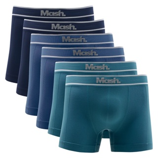 Kit 6 Cuecas Mash Boxer Sem Costura Box Microfibra em Oferta na Shopee