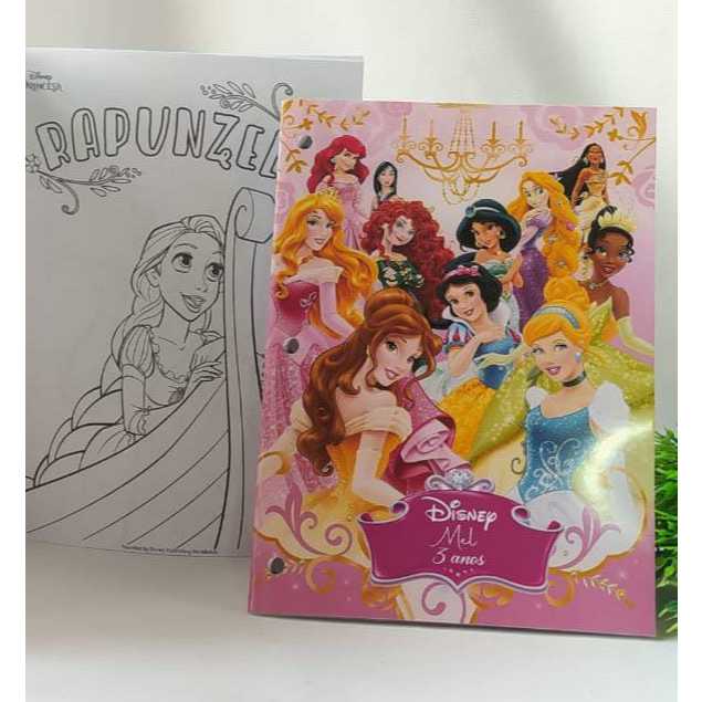 Livrinho Personalizado Princesas | Revistinha de Lembrancinha | Festa | Aniversário | Pintura
