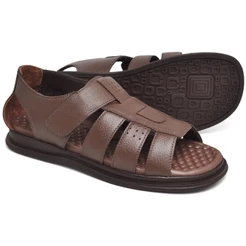 Sandália Franciscana Ortopédica Conforto Anti Stress Polo Star Five 100% Couro Legitimo Promoção