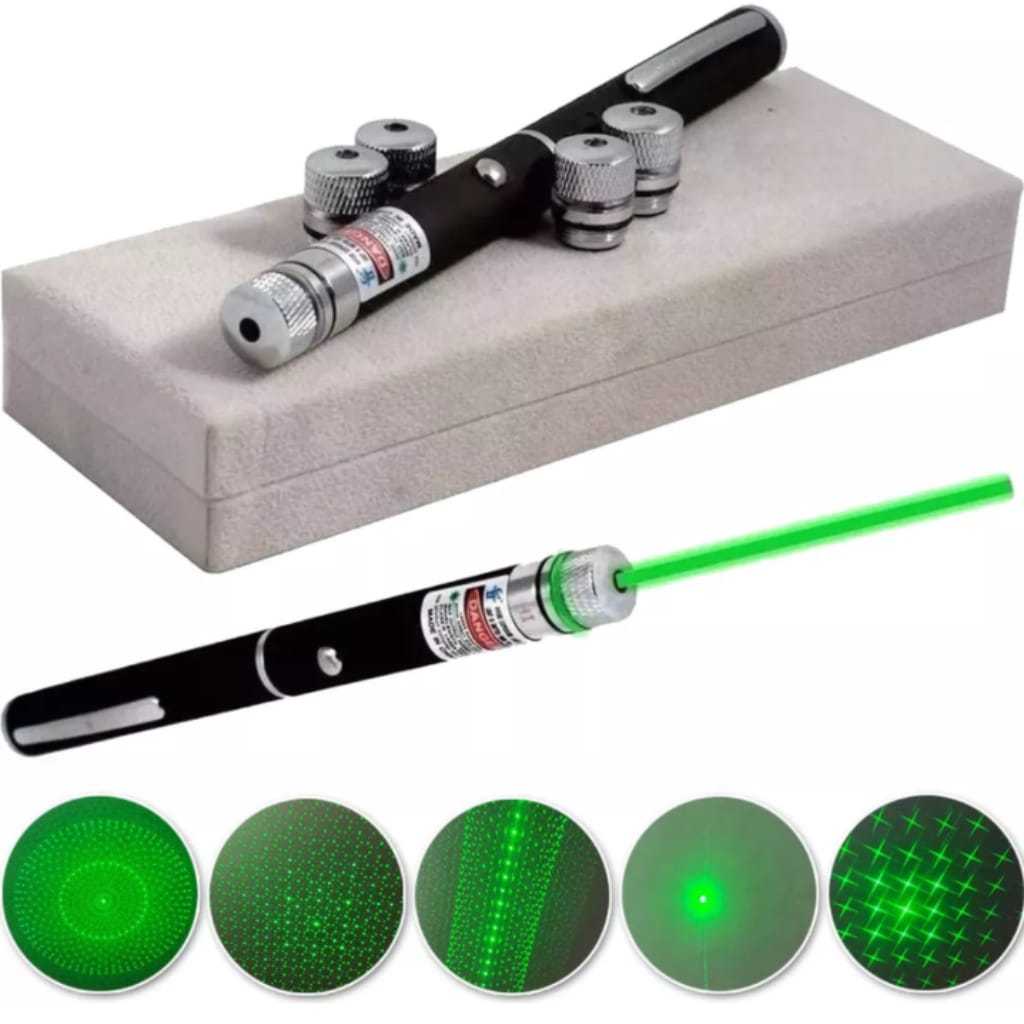 Ponteiro Laser Super Caneta Verde Longo Alcance Forte Design Portátil Compacta 2 Pilhas AAA