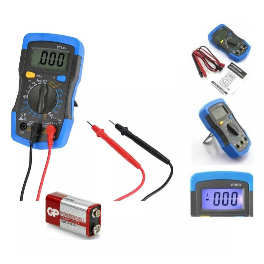 Multímetro Digital Profissional Portátil - Dt830l em Oferta na Shopee