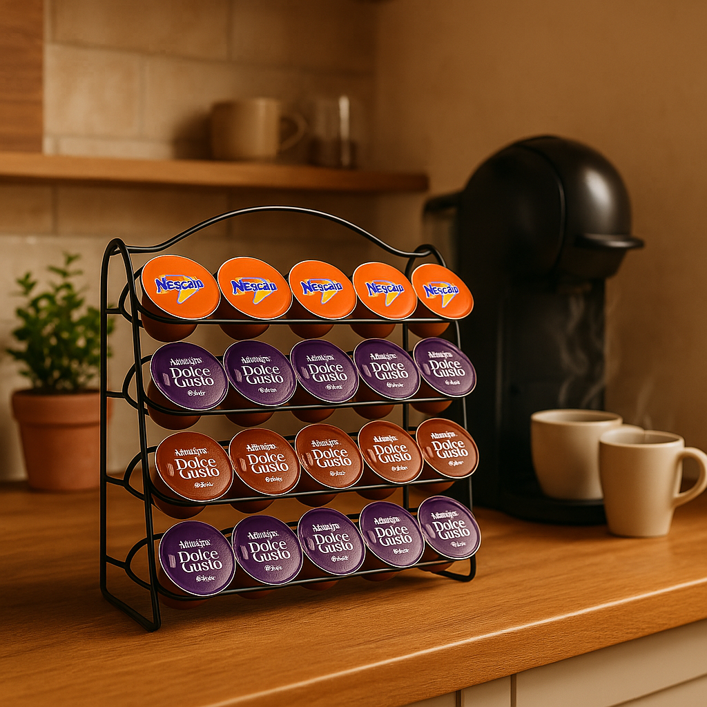 Suporte Porta 40 Cápsulas De Café Cafeteira Dolce Gusto Aço Preto