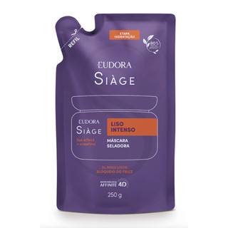 Refil Máscara Capilar Siàge Liso Intenso 250g Eudora.