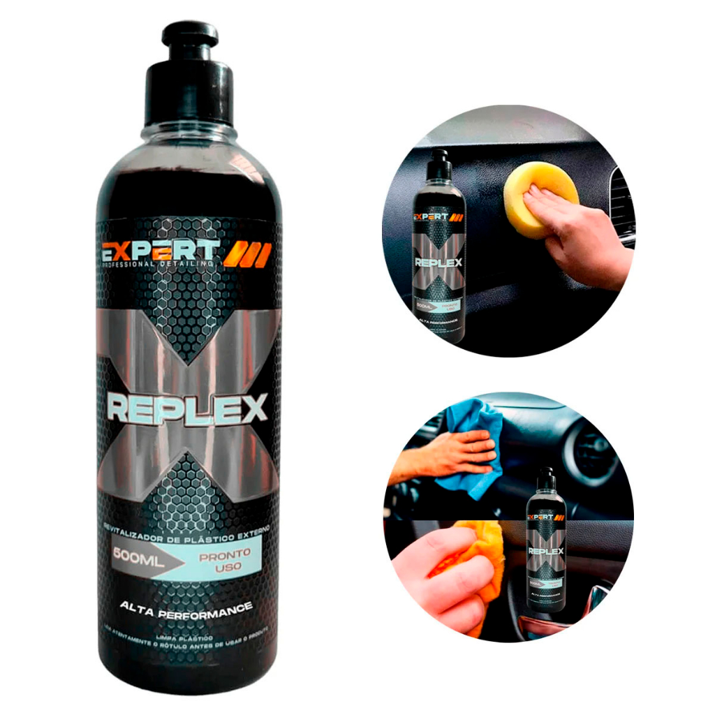 Replex - Revitalizador Hidratante de Plástico Externo 500ml para Carros/Motos - Expert em Oferta na Shopee
