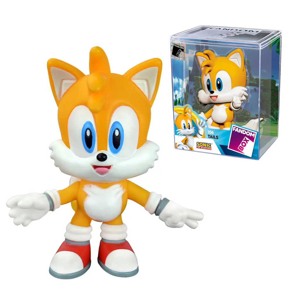 Fandom Box Boneco Tails Sonic The Hedgehog Em Vinil 10cm - Líder Brinquedos