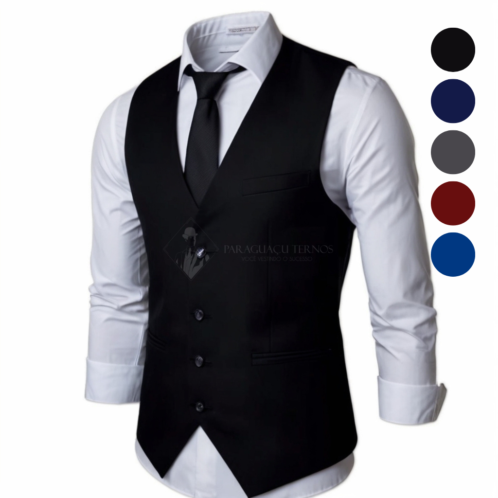 Super Colete Social Slim Fit + 5 Cores Ajustável nas Costas + Promoção de Atacado