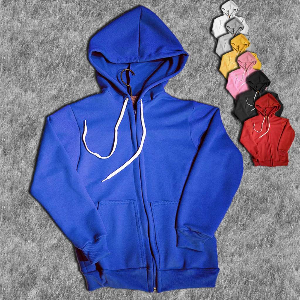 Blusa de moleton infantil com ziper e capuz em Oferta na Shopee