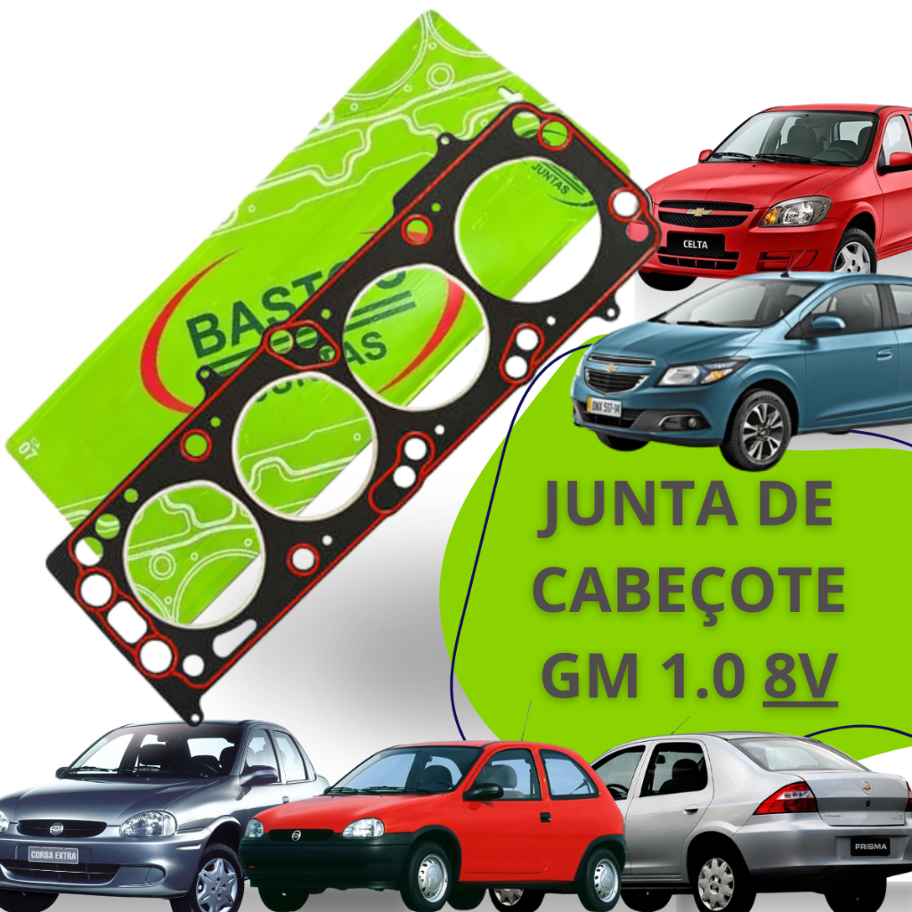 Junta Cabeçote Gm Chevrolet Mpfi Vhc 1.0 8v Corsa, Celta, Classic, Onix, Prisma Fibra Amianto Bastos em Oferta na Shopee