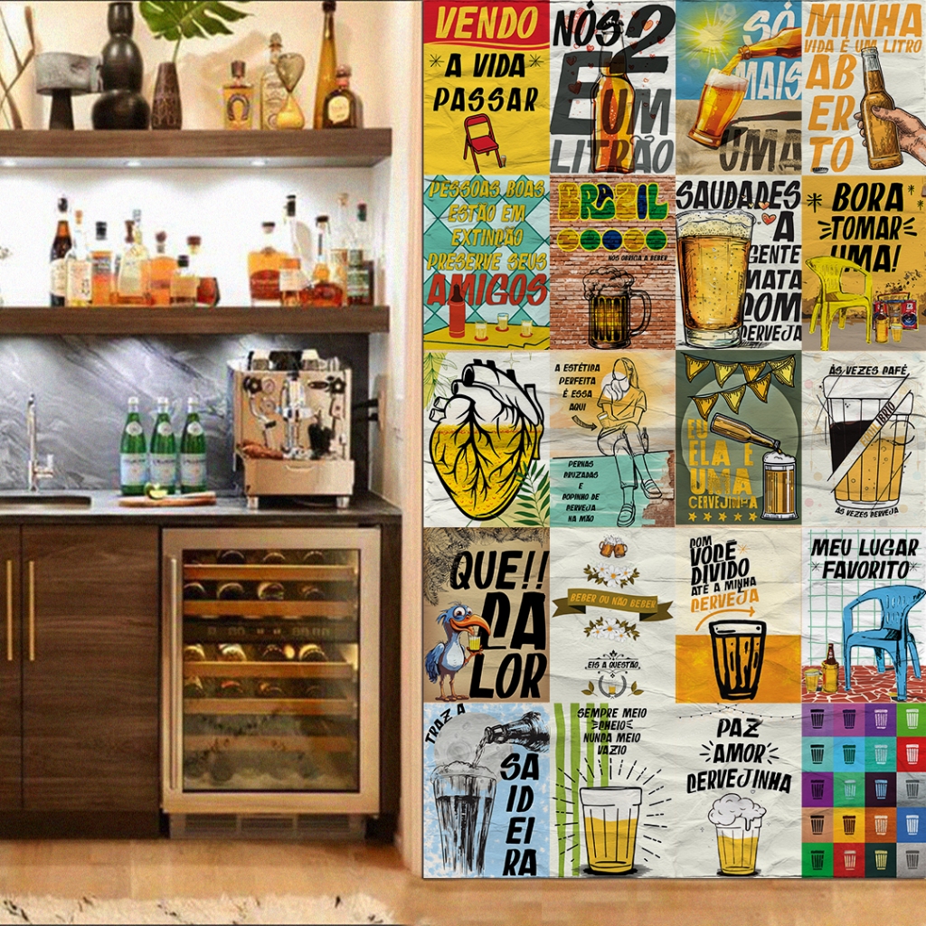 20 Lambe Lambe Cerveja E Bebida MOD04 Rende 2,52m²