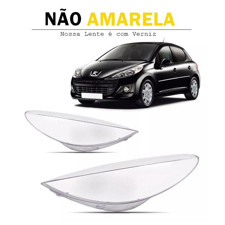 Lente Farol Principal Peugeot 207  / Peugeot Passion 207 /  2009 2010 2011 2012 2013 2014 2015 Sedan Ou Hatch