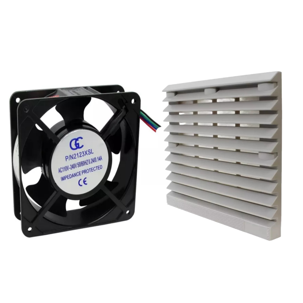 Ventilador Cooler E Grade Plástica Com Filtro 120x120mm Bivolt