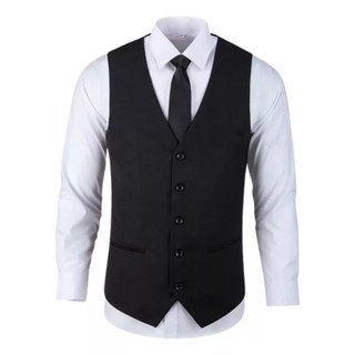 Kit Colete Social Masculino Alfaiataria + Gravata Oxford Slim Promoção