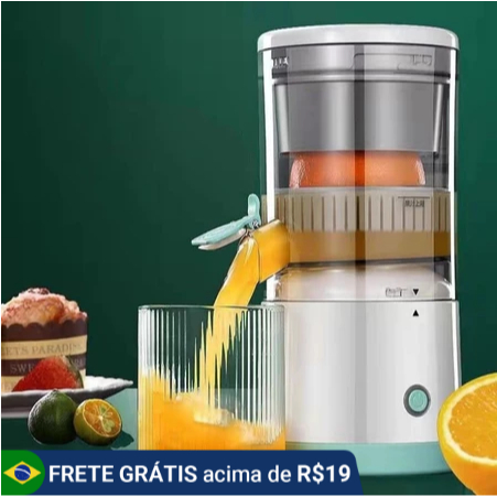 Espremedor Elétrico Laranja Limão Frutas Fazer Sucos Recarregável usb