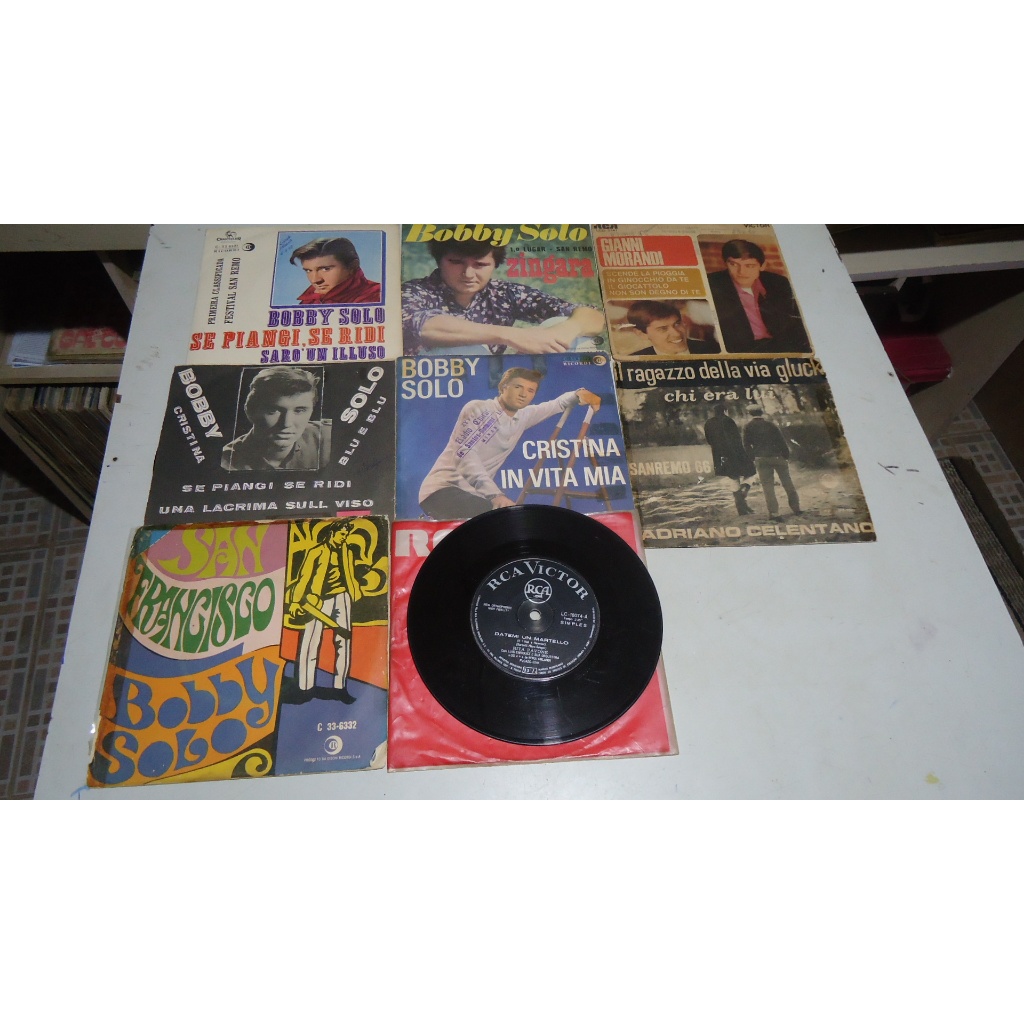 8-compactos italianos.5-Bobby Solo.1 Gianni Morandi.1-Adriano Celentano e 1 Rita Pavone