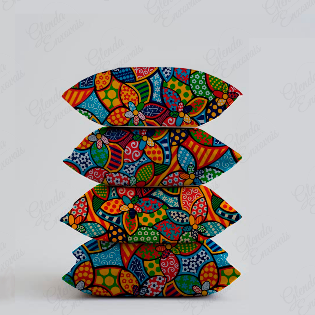 Transforme Seu Ambiente-Kit 4 Capas Decorativas (Lisas e Estampadas)-AL