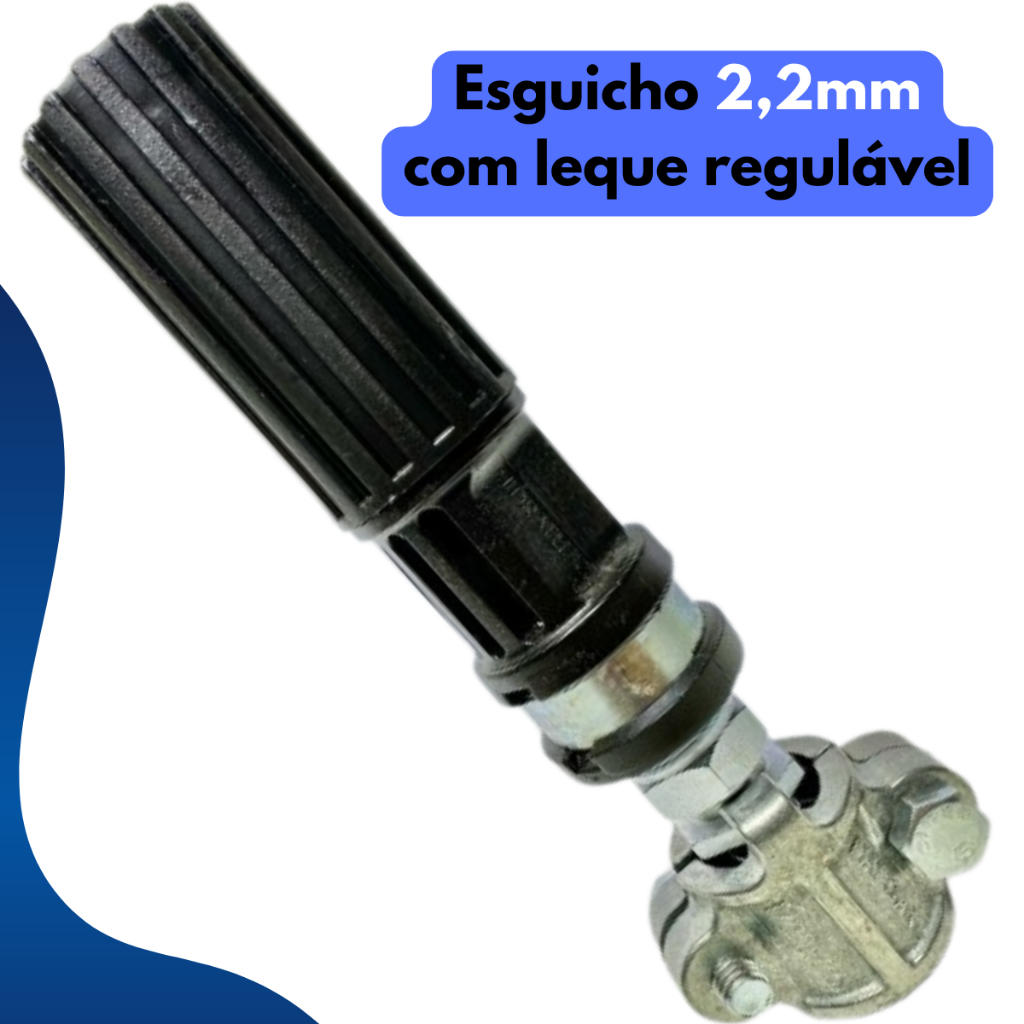 Detalhes do Kit esguicho de alta pressão hidraflux esguicho 2,2mm espigão e braçadeira de 1/2