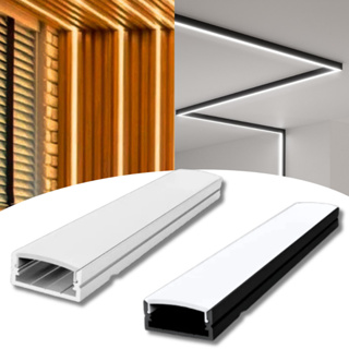 4 Metros Perfil Alumínio Sobrepor 1m cada Branco Preto 1707 Alumínio Slim Para fita LED Gesso DryWall em Oferta na Shopee