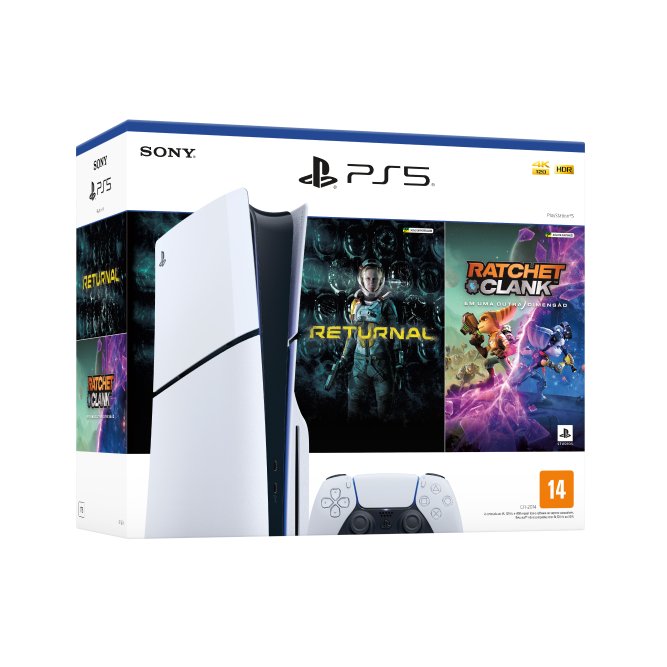 Console PlayStation 5 Slim Com Leitor + 2 Jogos