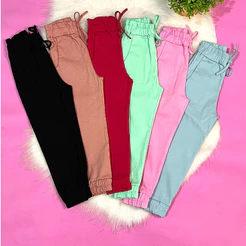 Calça Infantil Jogger Meninas Mini Diva Blogueirinha Luxo
