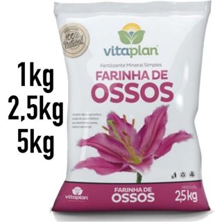 2,5kg Fertilizante Mineral Farinha de Osso Adubo Organico VITAPLAN em Oferta na Shopee