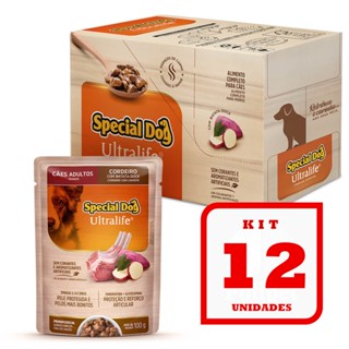 Kit 12 Sachê Special Dog para Cães Adultos sabor Cordeiro e Batata-Doce 12x100g em Oferta na Shopee
