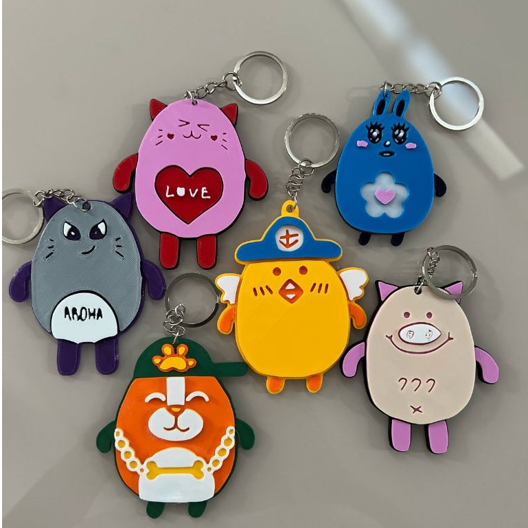 Kit chaveiros mascotes, com Jin Jin, San Ha, Cha eu woo, Rocky, MJ, Mo Bin- Kpop Astro