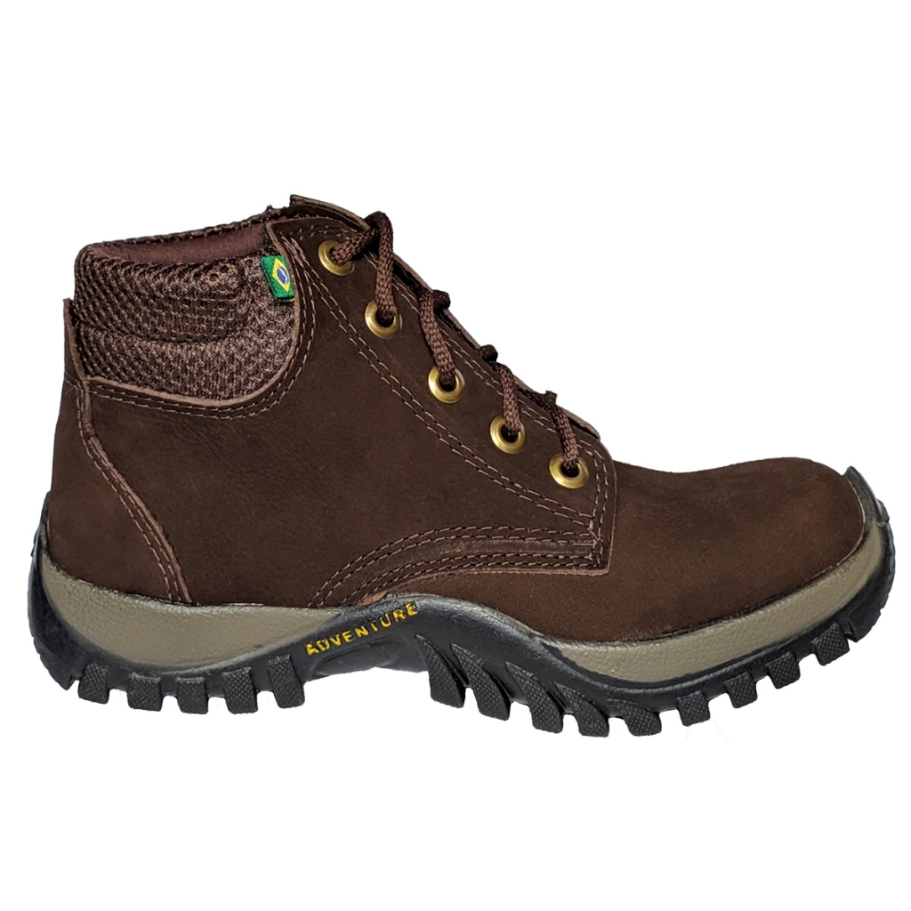 Botina Bota Segurança Trabalho Couro Legitimo Confortável Macia Resistente em Oferta na Shopee