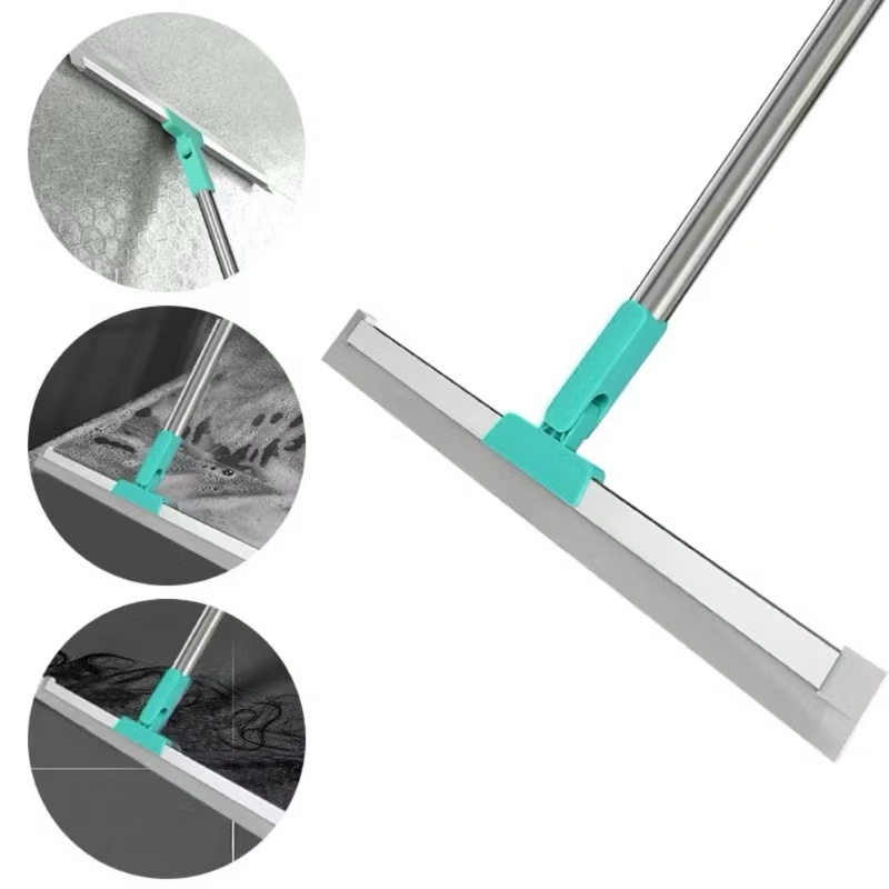 Rodo de Silicone Para Limpeza de Piso Vidros Com Gancho Secos e Molhados Uso Duplo Vassoura Mágica