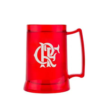 Caneca Gel Flamengo Escudo CRF 400ml Vermelha - UN