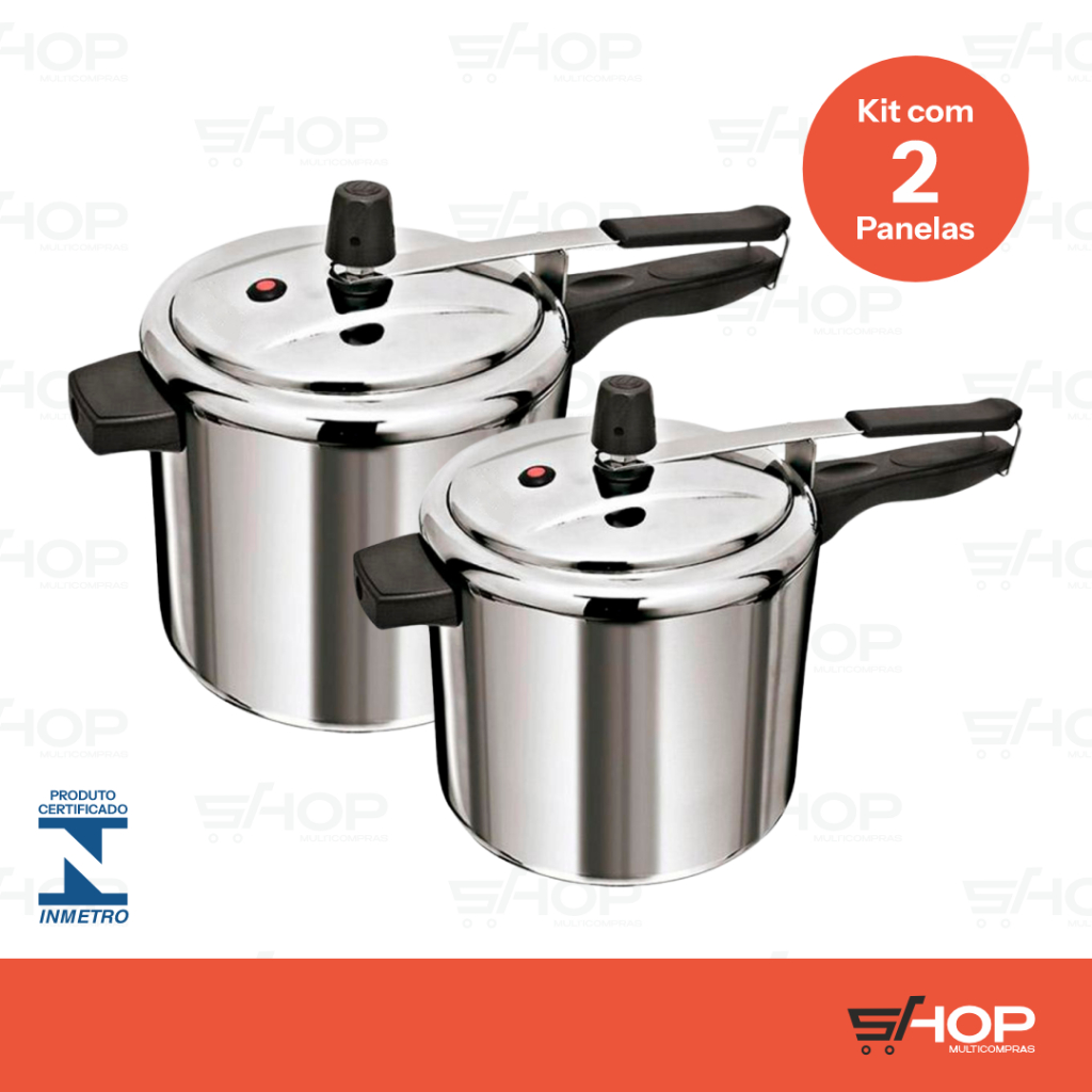 KIT Panela de Pressão ASJ KIT 1UN PANELA POL 2,5 LTS + 1UN PANELA POL 4,5LTS