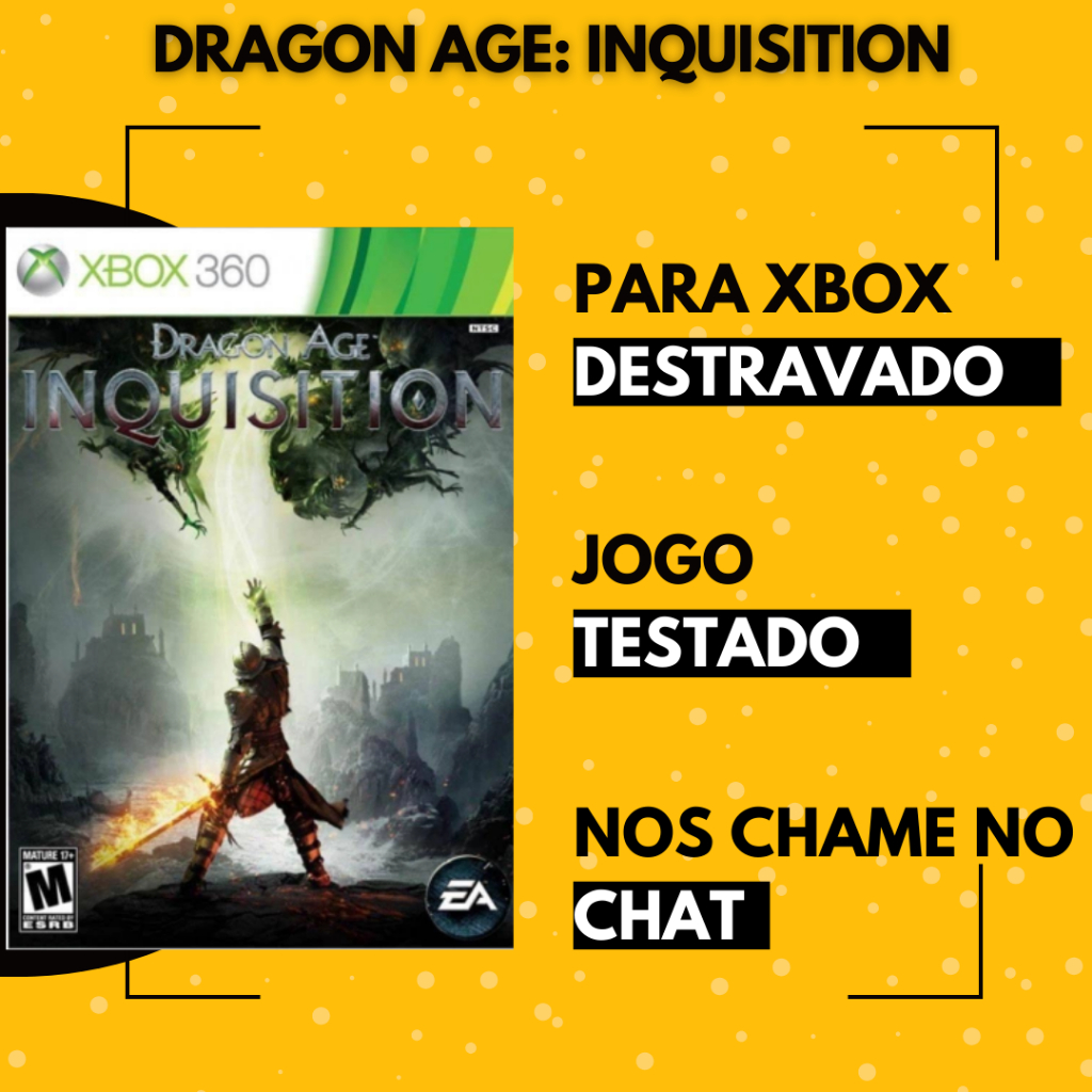JOGOS XBOX 360 - DRAGON AGE INQUISITION - RPG - 2DVD´S